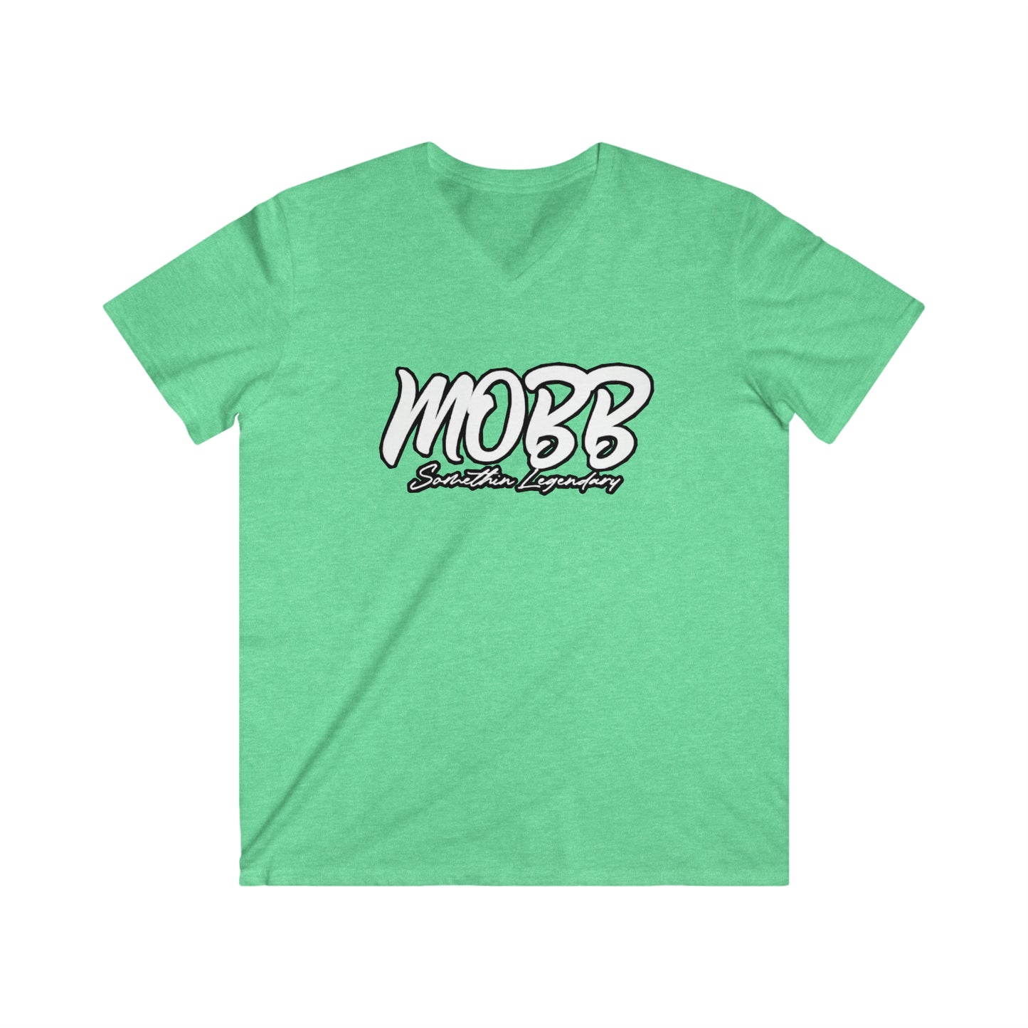 MOBB brand Unisex Fitted V-Neck Short Sleeve Tee