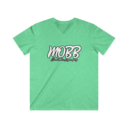 MOBB brand Unisex Fitted V-Neck Short Sleeve Tee