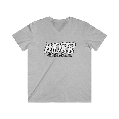 MOBB brand Unisex Fitted V-Neck Short Sleeve Tee