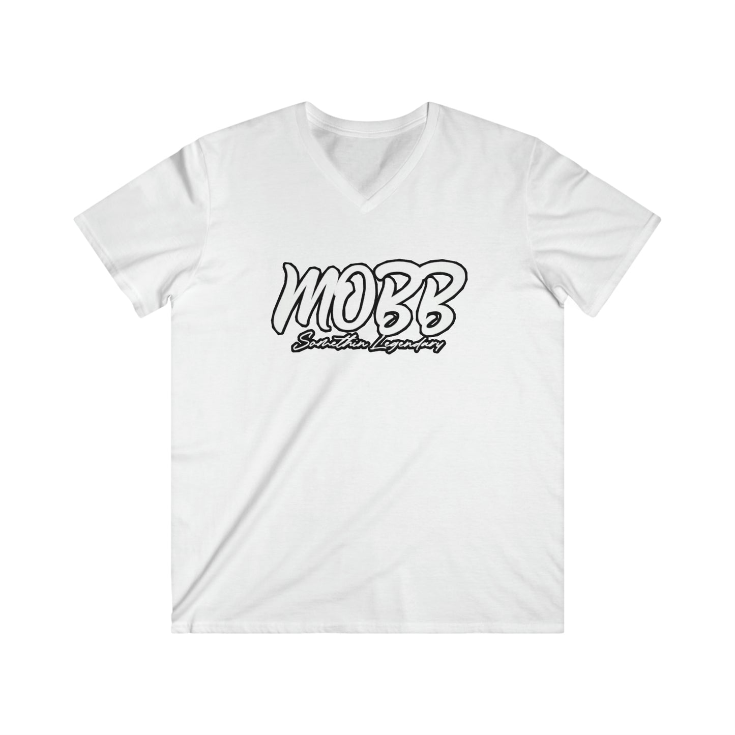 MOBB brand Unisex Fitted V-Neck Short Sleeve Tee